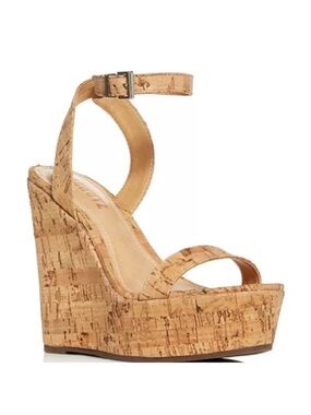 SCHUTZ Eduarda Cork Platform Wedge Sandals 
Size 9